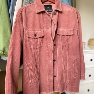 Zara dusty pink corduroy jacket